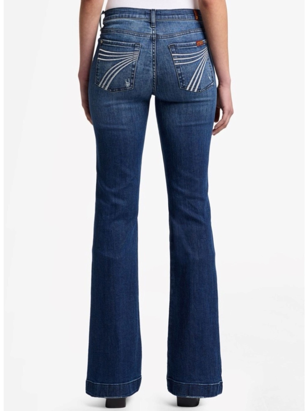 7 For All Mankind NWOT Dojo Mid-Rise Flare Jeans Size 28 - Picture 3 of 4